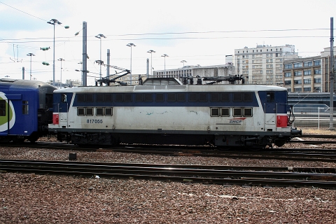 SNCF BB17000 no. 817055 departing from Paris Gare du Nord on 25th June 2008.