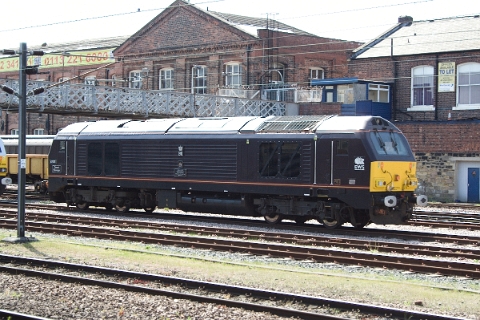 DB Schenker class 67 no. 67005 at Doncaster West Yard.