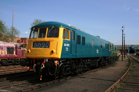British Rail class 84 no. 84001 at Barrow Hill