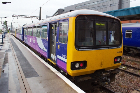 Northern class 144 no. 144001 at Doncaster