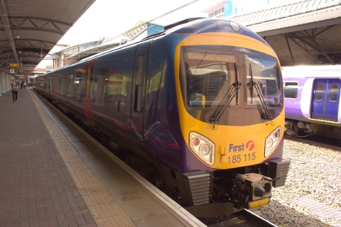 First Transpennine Express class 185 no. 185115 stood at Manchester Airport on July 04th, 2015.