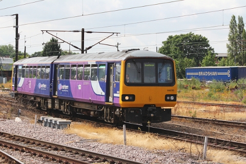 Northern class 144 "Pacer" no. 144010 approaching Doncaster with a Scunthorpe bound service on 11th July 2015