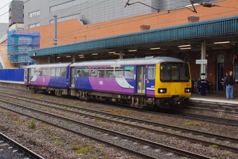 Northern "Pacer" class 144 no. 144004 departs towards Lincoln from Doncaster on 18th May 2016.