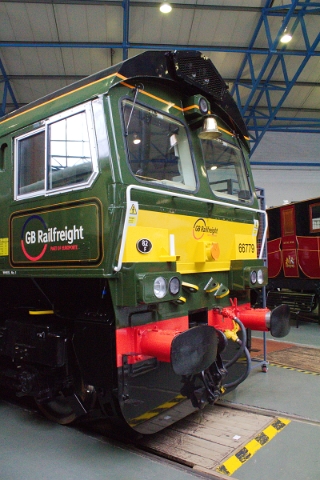 Last ever built class 66 GB Railfreight class 66/7 no. 66779 in the National Railway Museum York on 18th May 2016.