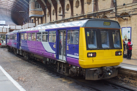 Northern "Pacer" class 142 no. 142063 waiting for the next run from York on 18th May 2016.