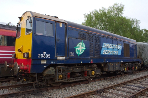 Direct Rail Services class 20/3 no. 20305 at Barrow Hill on 19th May 2016.