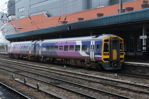 Northern class 158/8 no. 158815 while stopping at Doncaster on 15th March 2018.