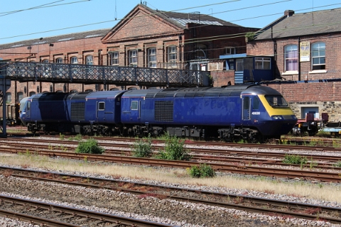 First Great Western HST power cars no. 43026 and 43141 at Doncaster West Yard on 7th June 2018
